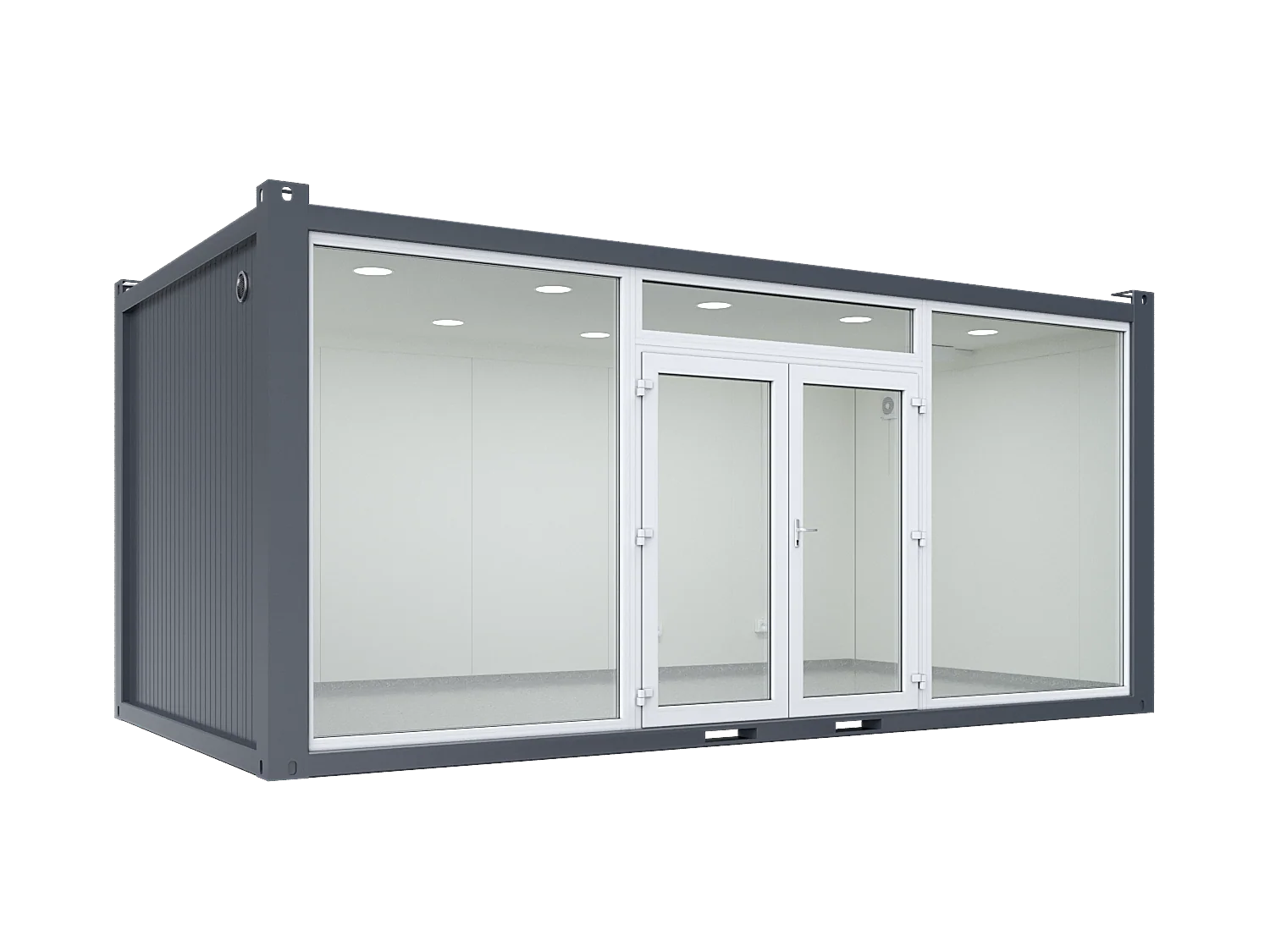 6×3.2m Glass Container, 1 Glass Wall image 0