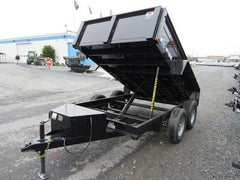 BWise 6 x 10 Low Profile Dump Trailer – Combo Gate & Ladder Ramps image 1