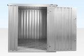 3M X 2.1M Flat Pack Storage Container – Galvanised image 0