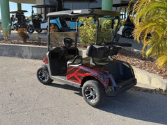 2020 E-Z-GO RXV Elite Lithium Red Streaker Golf Cart for Sale (Red Streaker) image 1