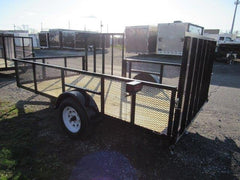 Premier 7 x 12 Landscape Utility Trailer – Mesh Sides & ATV Ramp image 1