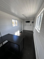 20ft 20’ Slate Gray Shiplap 120V Shipping Container Office Mini Split image 2