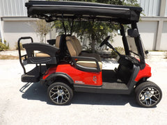 Red 2024 HONOR LSV 2+2 G1 Lifted Lithium Golf Cart for Sale image 2