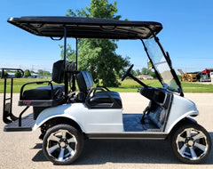 2024 Evolution 48v Lithium Electric Golf Cart with Custom Rims & Flip Seat image 2