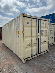 NEW 20ft Ivory Double Door Shipping Container image 2