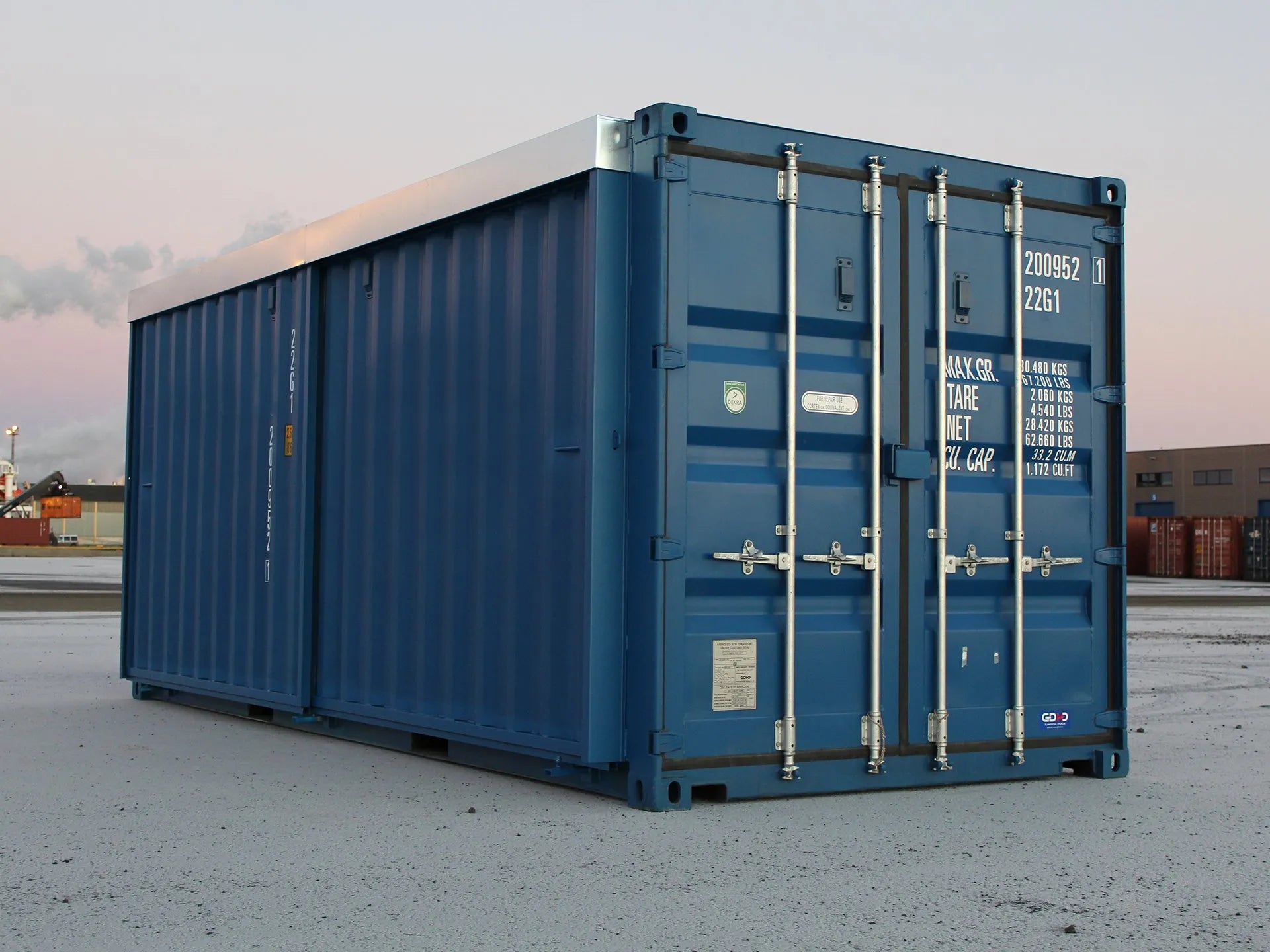 20′ Storage Container With Sliding Door image 0