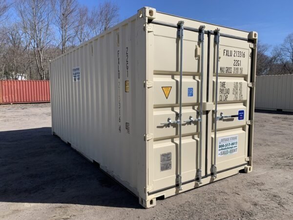 20ft New High Cube Shipping & Storage Container – Wind & Watertight, Biege image 0