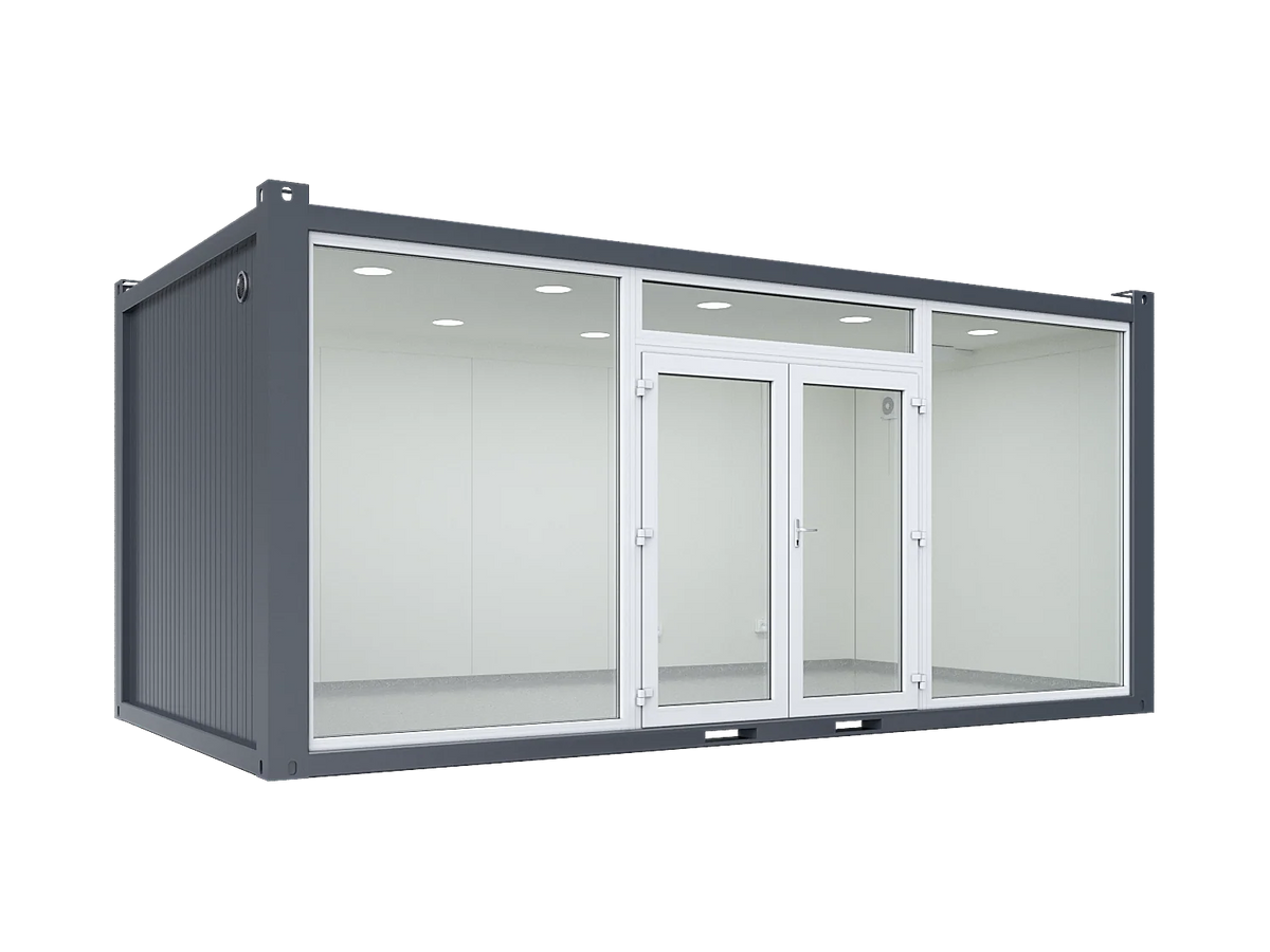 6×3.2m Glass Container, 1 Glass Wall image 0