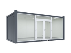 6×3.2m Glass Container, 1 Glass Wall image 0