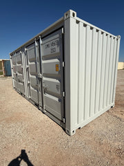 NEW 20ft Light Gray Shipping Container image 1