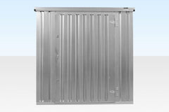 4m x 2.1m Flat Pack Container Store – Galvanised image 1