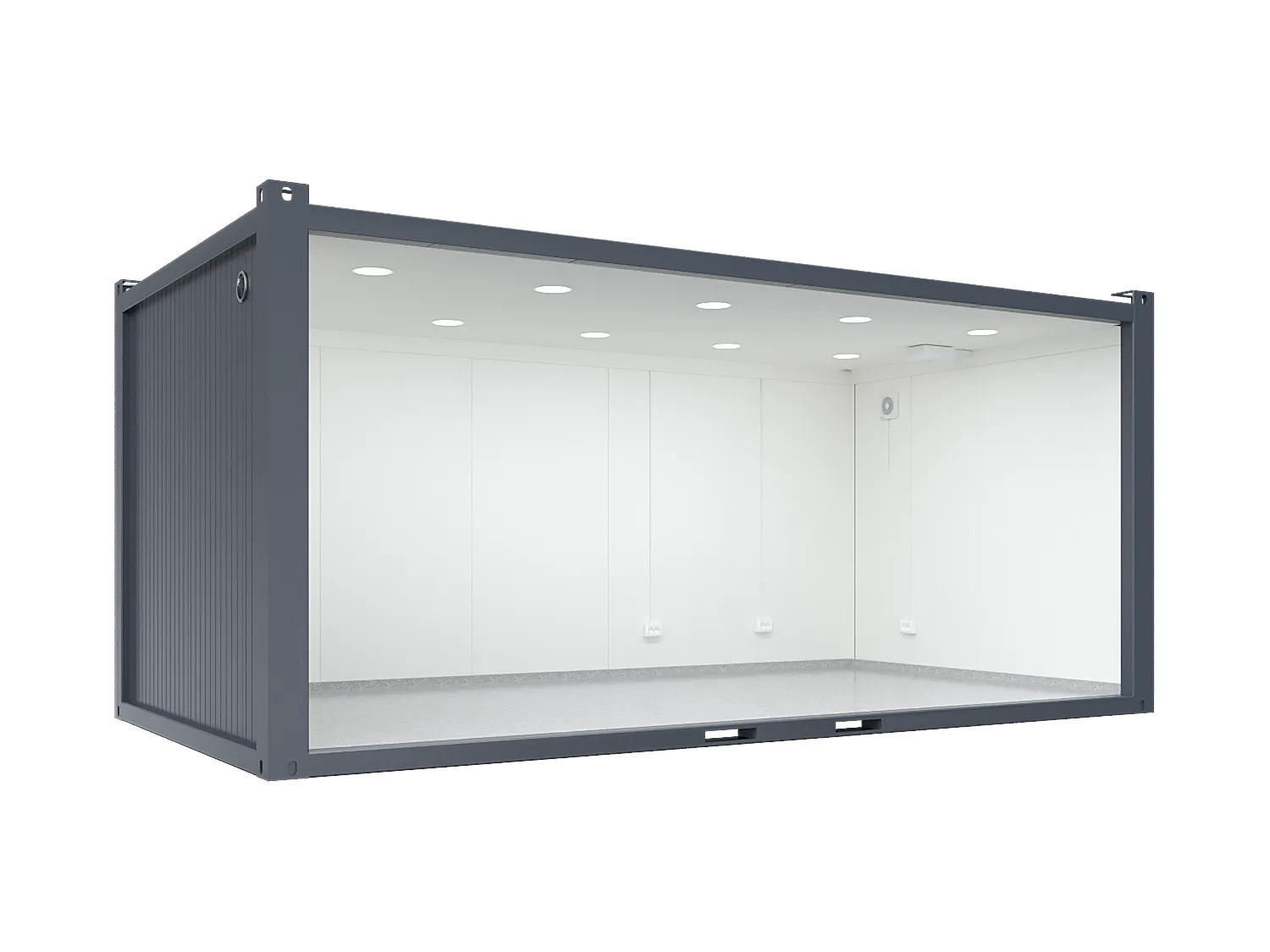 6×3.2m Glass Container, 1 Glass Wall image 2