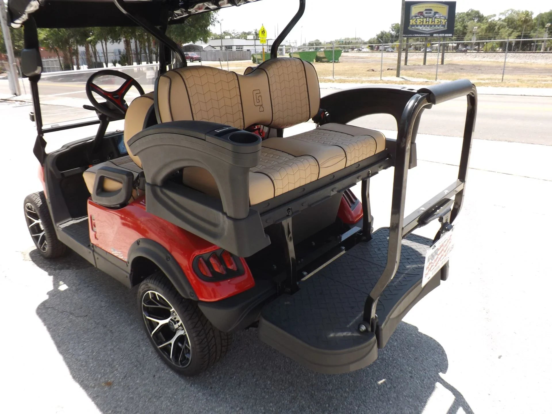 Red 2024 HONOR LSV 2+2 G1 Lifted Lithium Golf Cart for Sale image 15