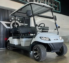 White 2024 Icon EV i40F Golf Cart for Sale image 3