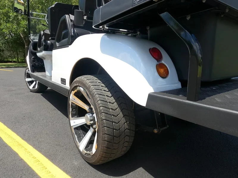 White 2024 EVolution Carrier 6 Plus Golf Cart For Sale image 3