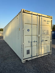 NEW 40ft High Cube Open Side Shipping Container – Ivory | Full Side Access Storage Container image 0