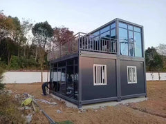 Two Floor Container House Kit with Glass Walls – Modern Double-Storey Modular Home image 3