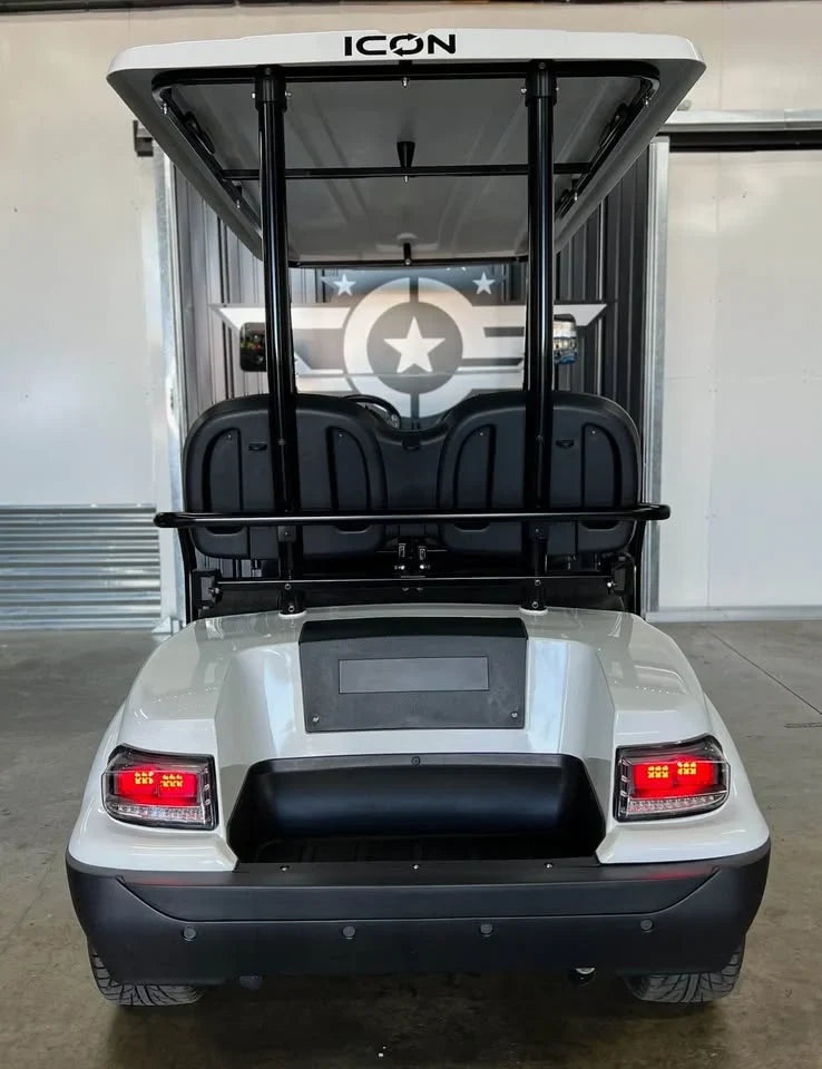 White 2024 Icon EV i40F Golf Cart for Sale image 7