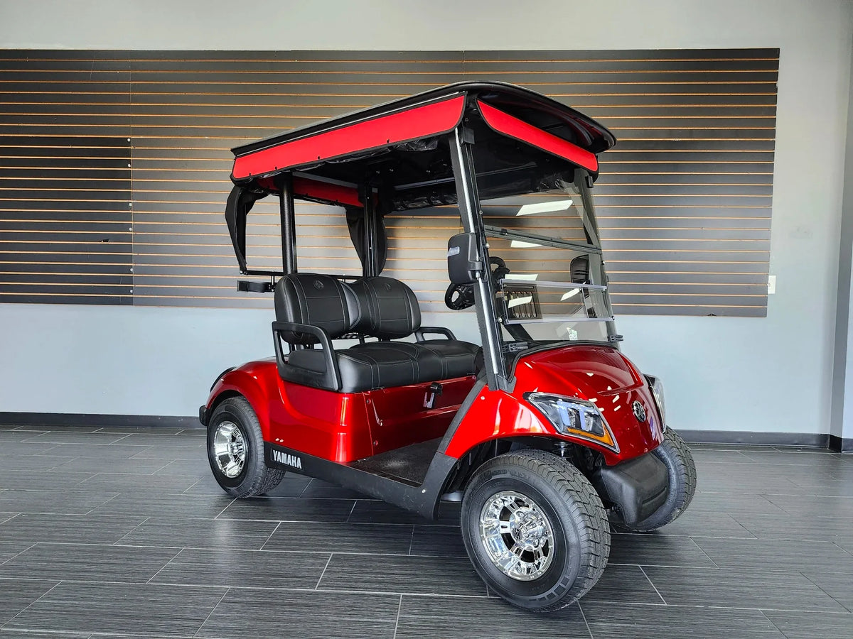 Red 2021 Yamaha Drive 2 QuieTech EFI Golf Cart for Sale image 0