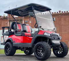 Red 2022 Alpha EV 2+2 Sport Golf Cart for Sale image 1