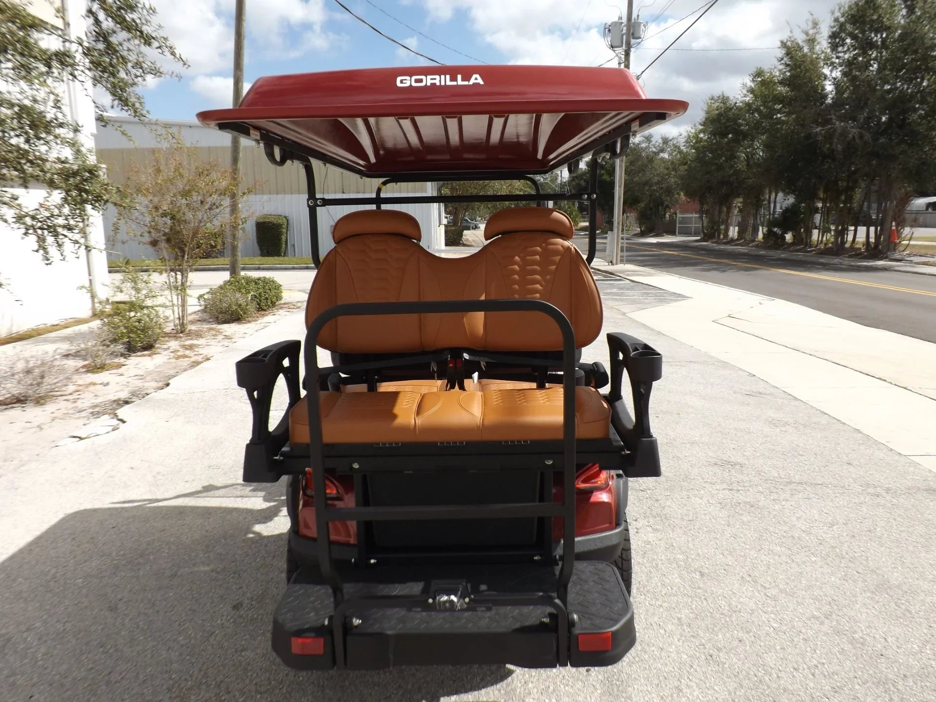 Red 2024 GORILLA G4 LI 4 Pass Lithium Golf Cart for Sale image 3
