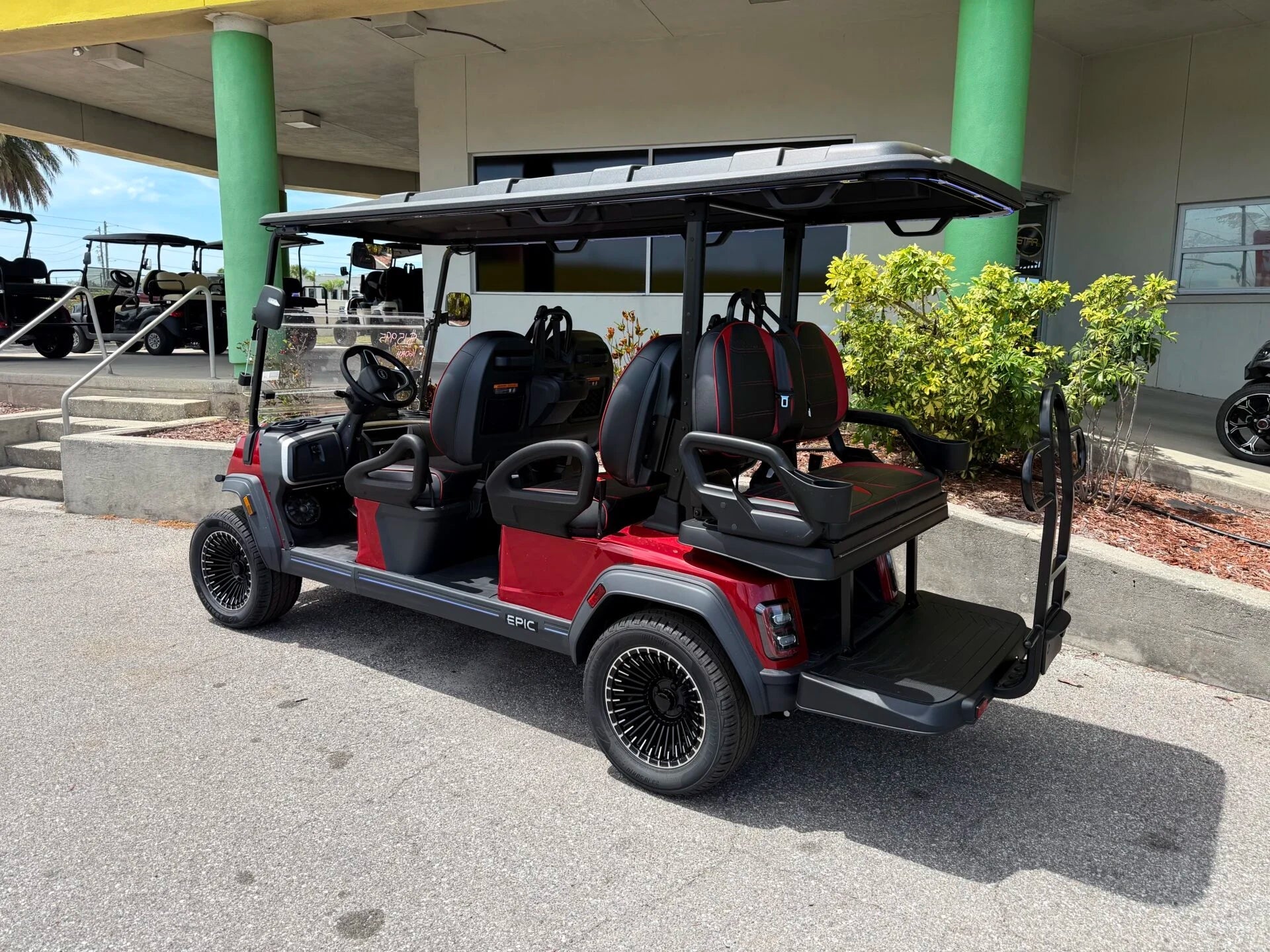 2026 Epic E60FX Red 6 Passenger Lithium Golf Cart for Sale image 1