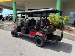 2026 Epic E60FX Red 6 Passenger Lithium Golf Cart for Sale image 1