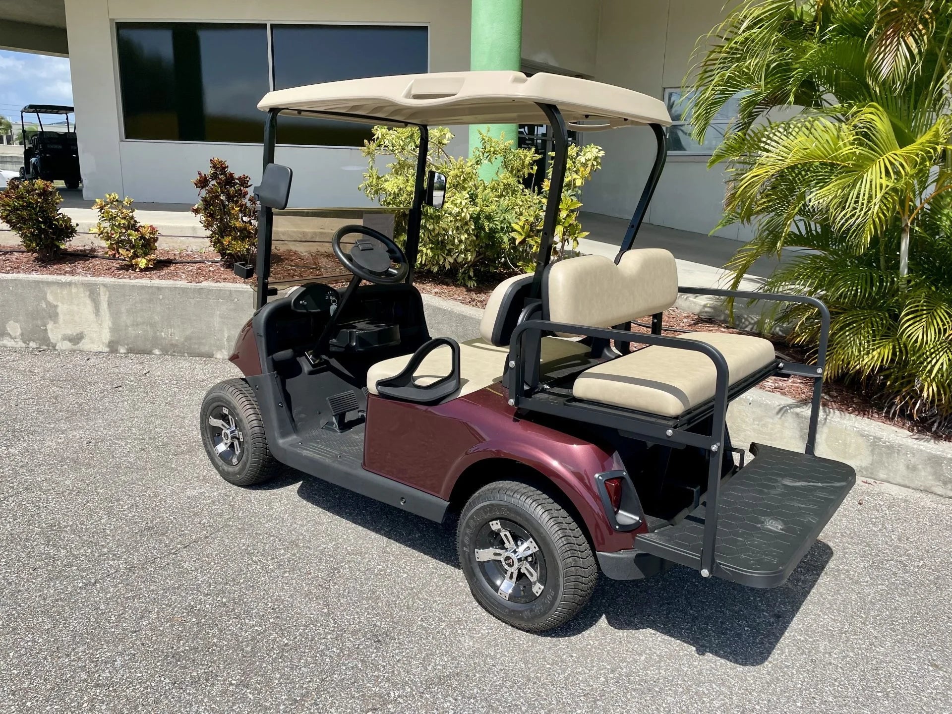 2019 E-Z-GO RXV Elite Lithium Burgundy Golf Cart for Sale image 1