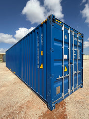 NEW 40ft High Cube Blue Shipping Container – Gentian Blue Single Door Storage Container image 2