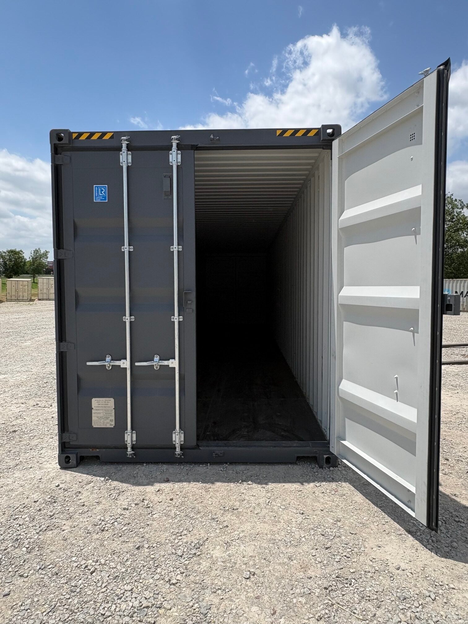 NEW 40ft High Cube Double Door Shipping Container – Slate Gray | Tunnel Storage Container image 3