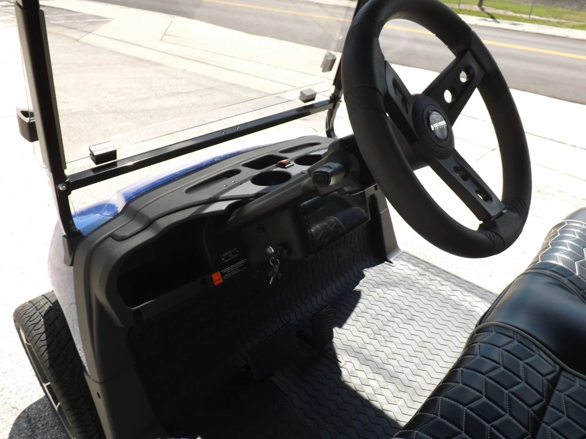Blue 2023 HONOR LSV 2+2 G1 Lifted Lithium Golf Cart for Sale image 6