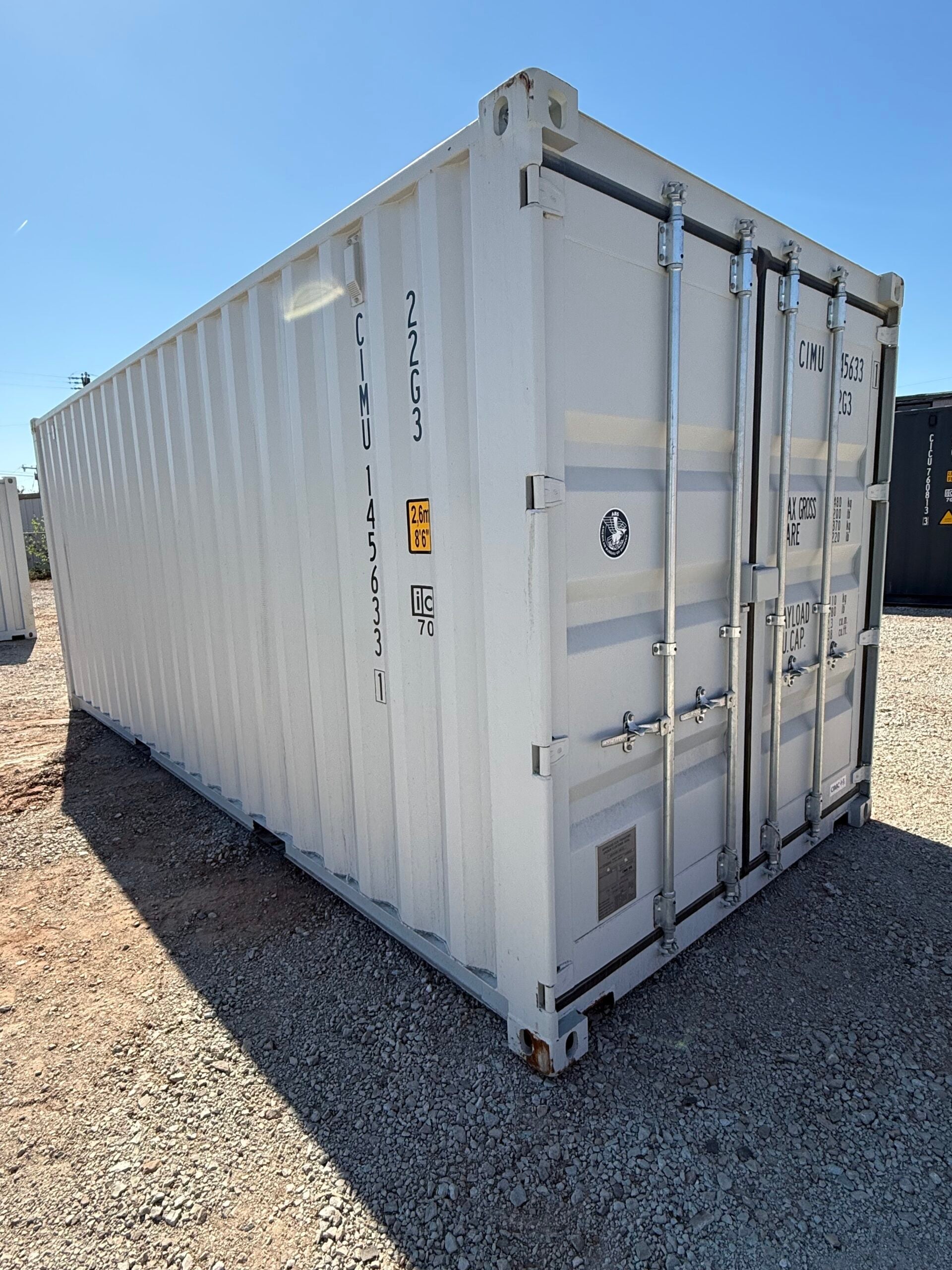 NEW 20ft Light Gray Shipping Container image 2