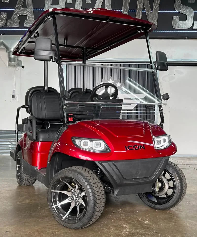 Red 2024 Icon EV I40 Golf Cart for Sale image 1