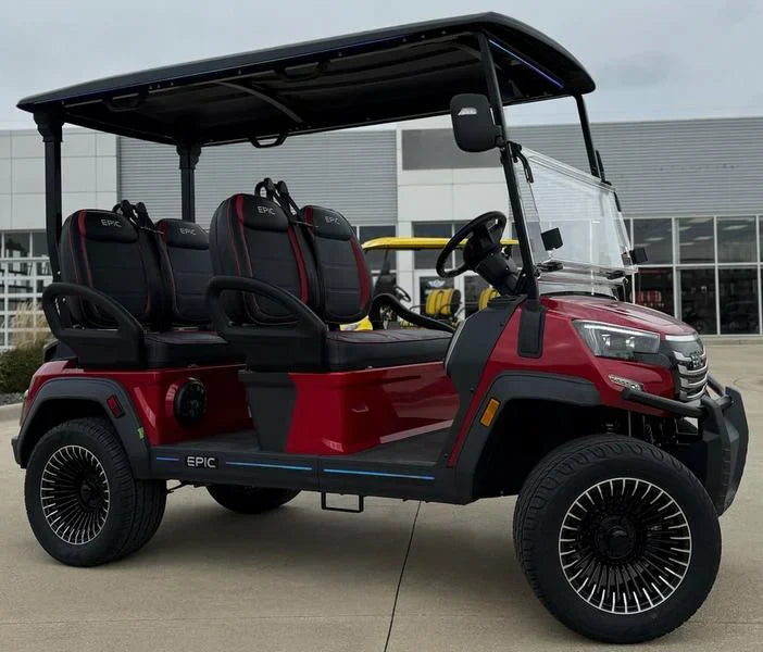 Red 2025 Epic E40FX Golf Cart for Sale image 3