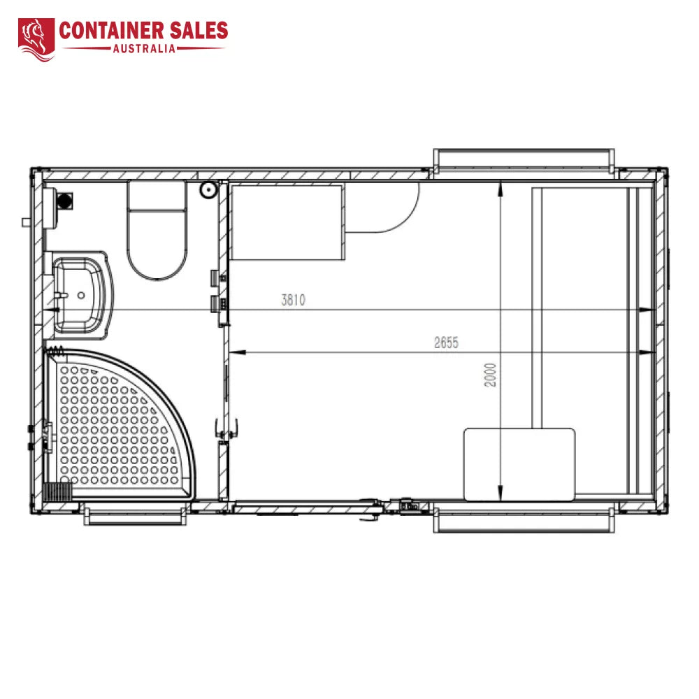 4m Accommodation Unit (Box) – Portable Cabin image 4