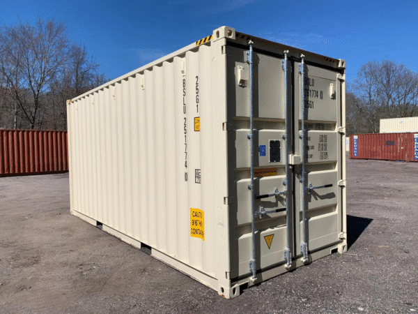 20ft New High Cube Shipping & Storage Container – Wind & Watertight, Beige image 0