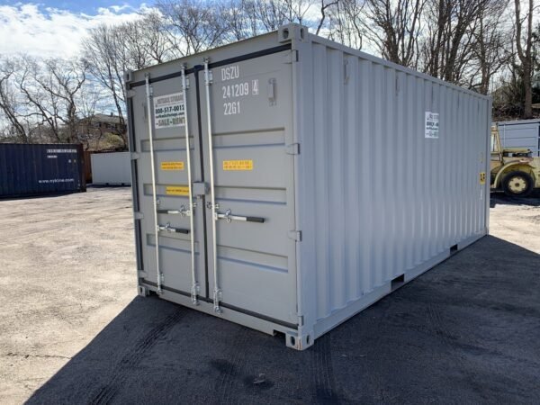 20′ x 8′ x 8.5′ Tall – New **Double Door**Shipping/Storage Container – Wind and Watertight–Gray image 0
