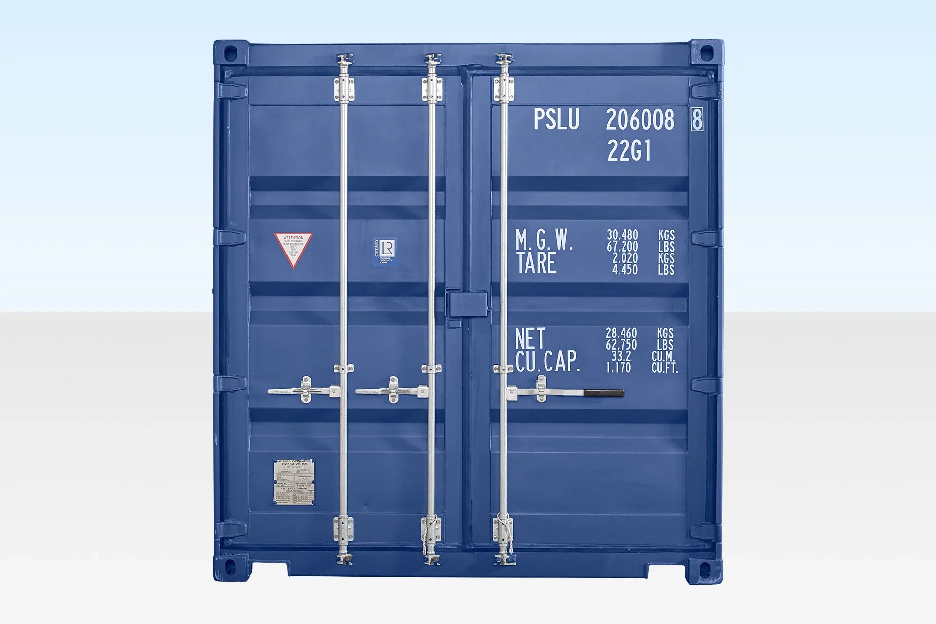 20ft Blue One Trip Shipping Container (RAL 5013) – Premium Storage Container image 3