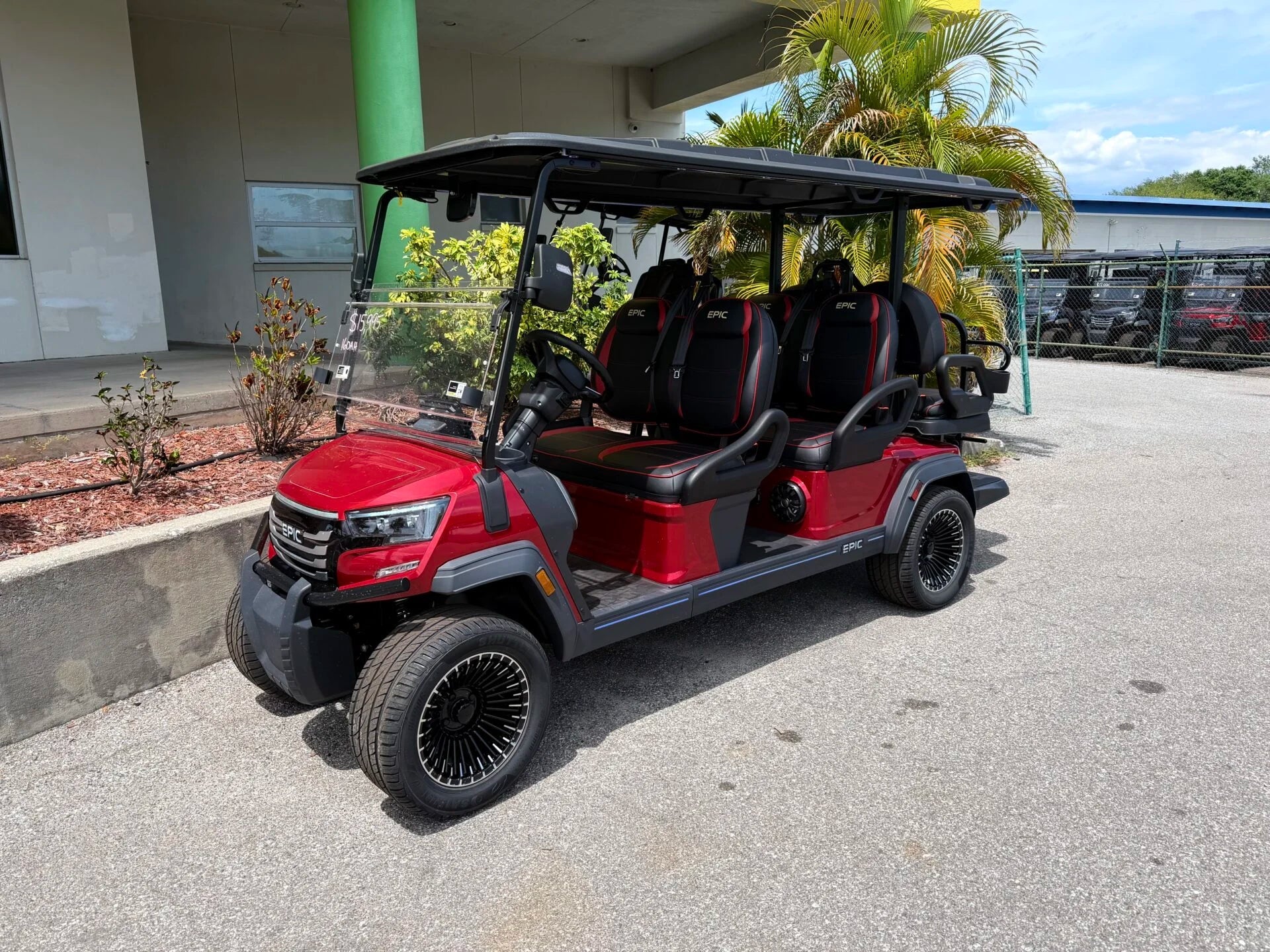 2026 Epic E60FX Red 6 Passenger Lithium Golf Cart for Sale image 0