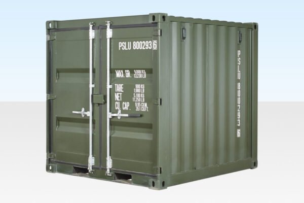 8ft One Trip Shipping Container Green (RAL 6007) image 0