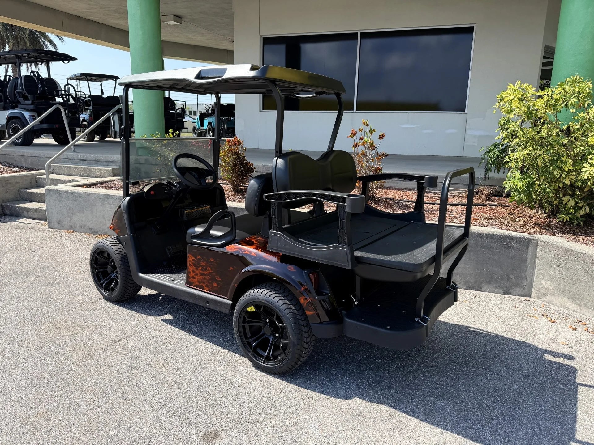 2020 E-Z-GO Lithium Custom Flame RXV Elite Golf Cart for Sale image 1