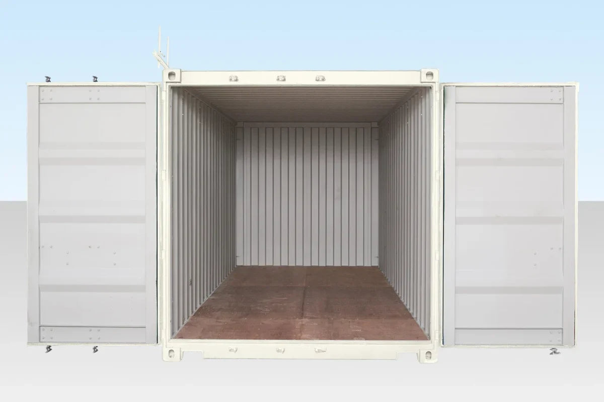 20ft One Trip Shipping Container – White (RAL 9003) | Wind & Watertight Storage Container image 4