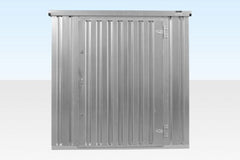 4M X 2.1M Flat Pack Container Store – Galvanised image 1