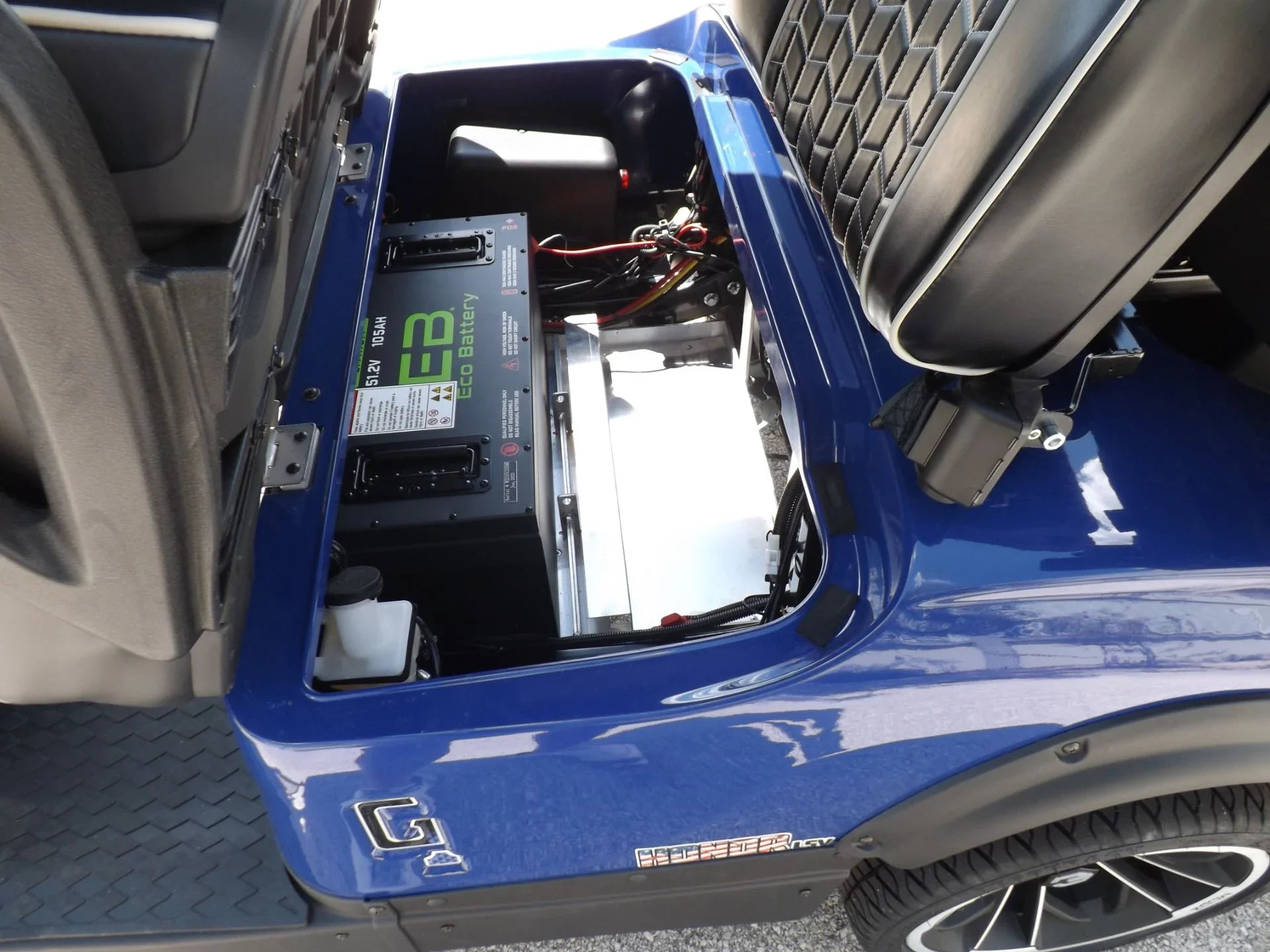 Blue 2023 HONOR LSV 2+2 G1 Lifted Lithium Golf Cart for Sale image 17