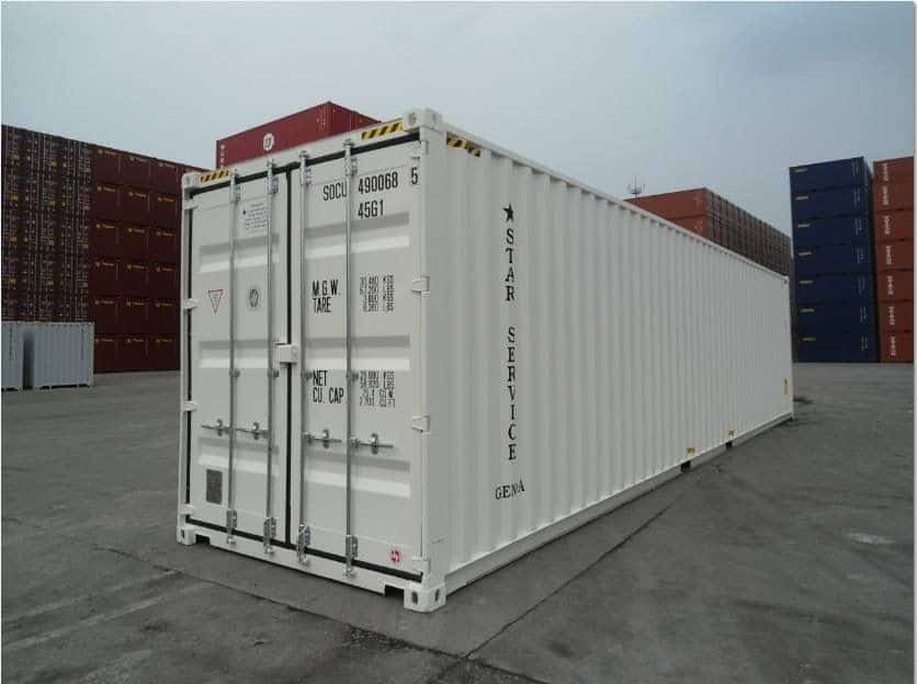 20ft White Shipping Container (One Trip) – RAL 9003 Wind & Watertight Storage Container image 2