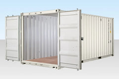 20ft One Trip Shipping Container – White (RAL 9003) | Wind & Watertight Storage Container image 1