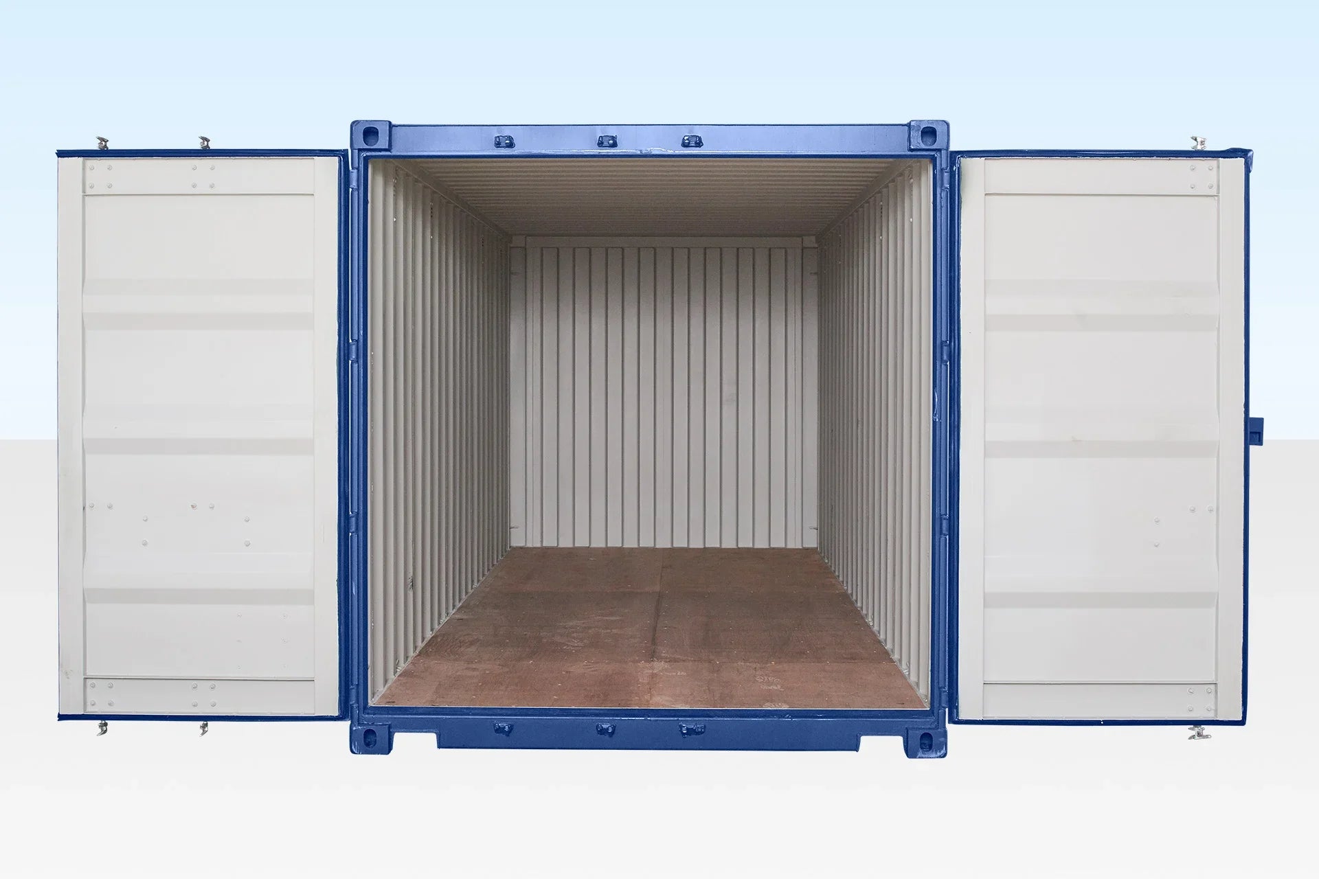 20ft Blue One Trip Shipping Container (RAL 5013) – Premium Storage Container image 1