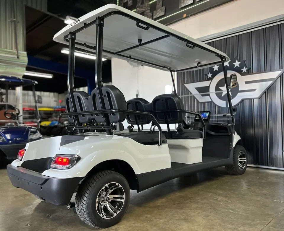 White 2024 Icon EV i40F Golf Cart for Sale image 6
