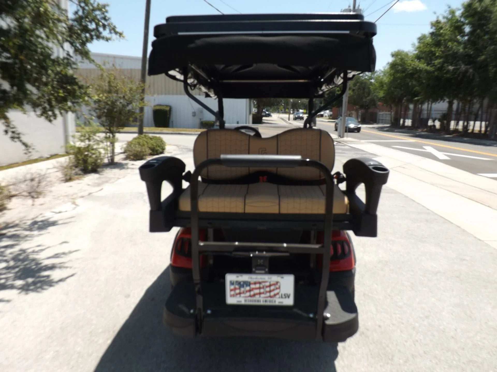 Red 2024 HONOR LSV 2+2 G1 Lifted Lithium Golf Cart for Sale image 3