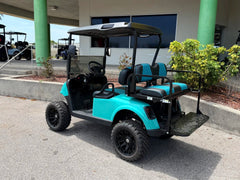 2020 E-Z-GO RXV Elite Lithium Lifted Golf Cart for Sale (Turquoise) image 1